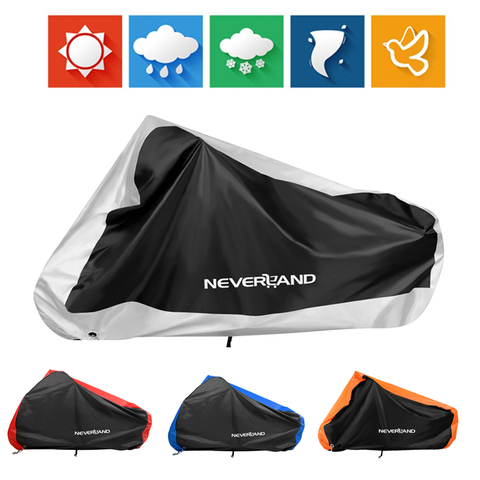 190T Waterproof Black Silver Blue Orange Red Motorcycle Covers Outdoor Indoor Scooter Motor Rain UV Dust Proof Protective Cover ► Photo 1/6