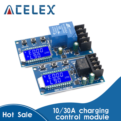 10A 30A 6-60V Lead-acid Solar Storage Battery Charger Control Module Digital Overcharge Protection Control Switch LED indicator ► Photo 1/6