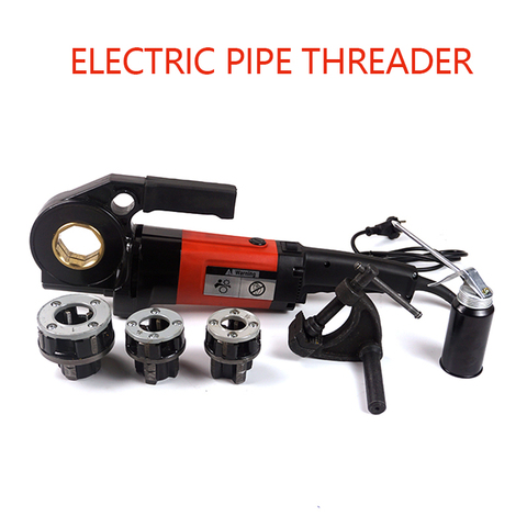 Electric pipe threader hand-held light steel pipe water pipe fire pipe galvanized pipe 1 inch 2 inch wire machine die ► Photo 1/5