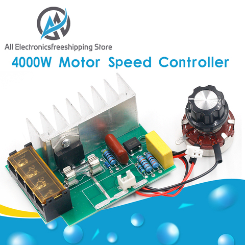 4000W 0-220V AC SCR Electric Voltage Regulator Motor Speed Controller Dimmers Dimming Speed With Temperature Insurance ► Photo 1/6