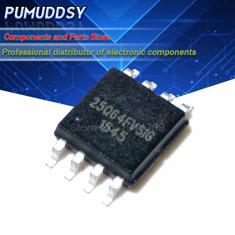 5PCS W25Q64FVSSIG W25Q64FV 3V 64M-BIT SERIAL FLASH MEMORY WITH DUAL/QUAD SOP IC ► Photo 1/1