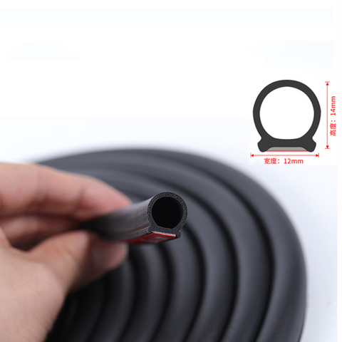 2/3/4/5/8/16/25M Car Door Seal Strip Big D Type Sealing Strip Waterproof Trim Sound Insulation Weatherstrip Rubber Seal Strips ► Photo 1/6