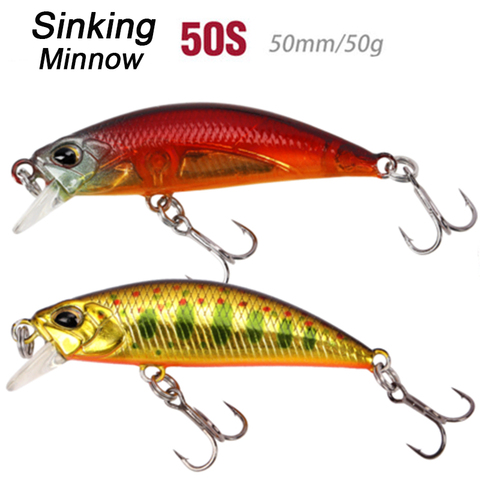 NEW TSURINOYA DW63 50mm/5g Sinking Minnow Hard bait Fishing Lures Mini  Minnow Crankbait Treble hook Artificial bait wobbles 1pcs - Price history &  Review, AliExpress Seller - HISTOLURE Store