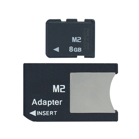 M2 with Adapter Memory Stick Micro into Memory Stick Pro Duo 512MB 1GB 2GB 4GB 8GB MS PRO DUO ► Photo 1/6