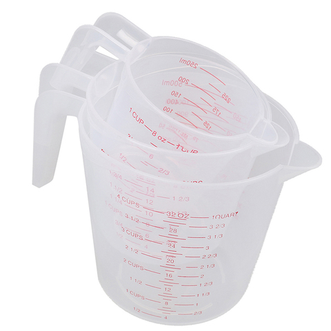 250/500/1000ML/100ML Plastic Measuring Cup Jug Pour Spout Surface Kitchen Tool Supplies Quality cup with graduated Kitchen ► Photo 1/5