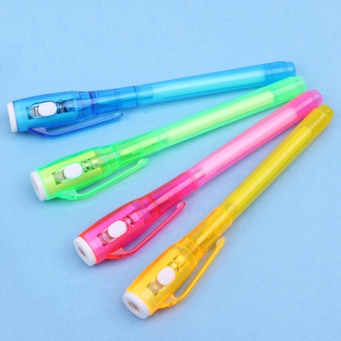 Magic Invisible Ink Pen Writing Secret Message Gadget With UV Light Stationery 37MC ► Photo 1/5