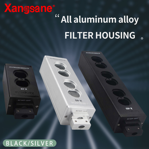 Xangsane aluminum alloy power filter shell black/silver/2/4/6 specification optional inlet shell socket US Power outlet ► Photo 1/6