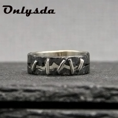 Antique Vintage 316L Stainless Steel Ring Frankenstein Flesh Ring Wedding Band Rings Men Biker Jewelry Gift DropshippingOSR705 ► Photo 1/2