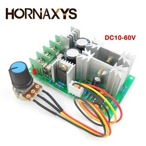 PWM DC Motor Speed Controller Switch DC 20A Current Voltage Regulator 10-60V PWM High Power Drive Module 60A 12V 24V 36V 48V ► Photo 1/5