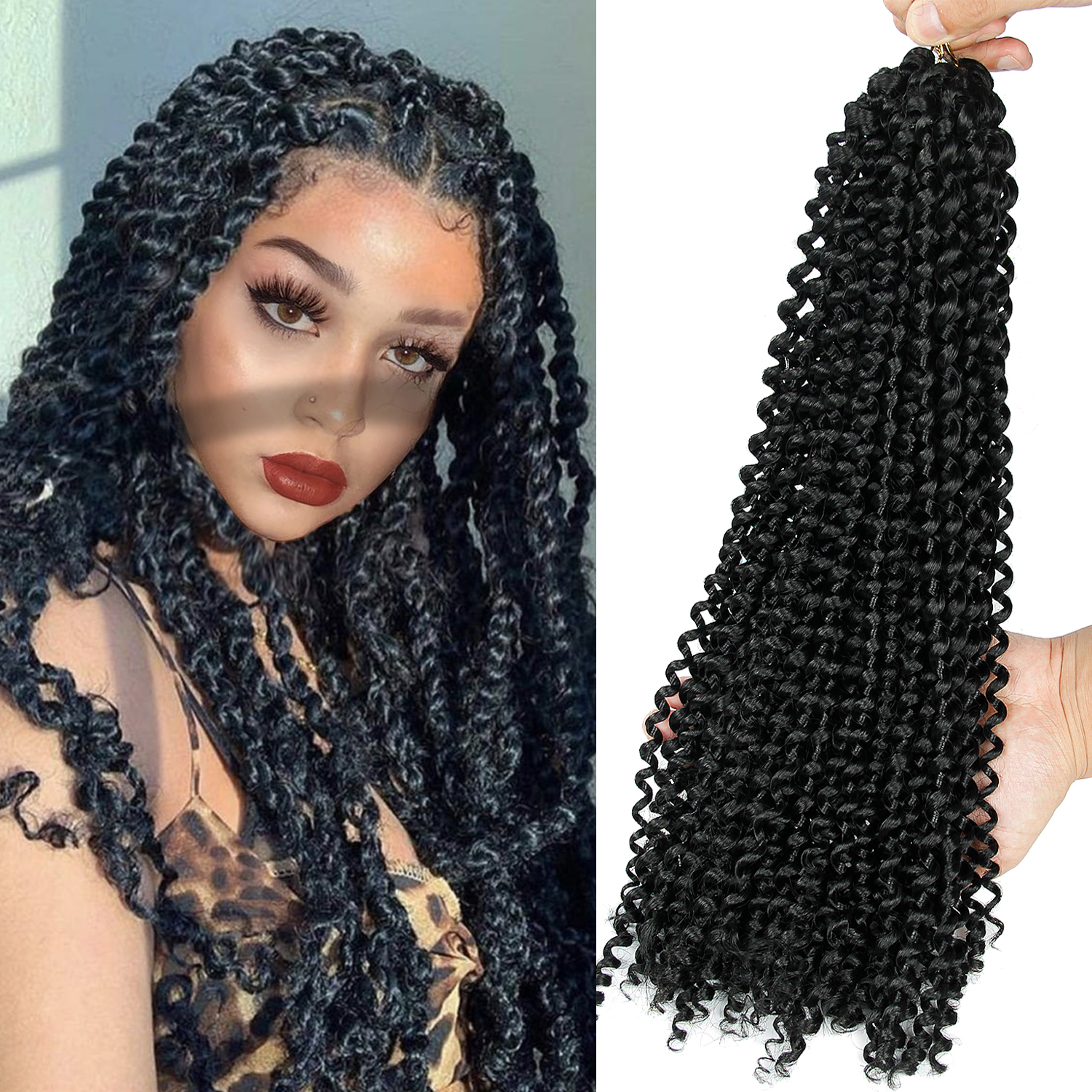 18inches Crochet Hair For Braiding Hair Synthetic Hair Extension Passion  Twist Water Wave Bohemian Curly Make Butterfly Locs - Price history &  Review | AliExpress Seller - YXCHERISHAIR Official Store | Alitools.io