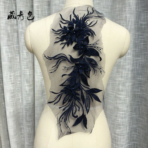 3D Flower Embroidery Lace Bridal Garment Applique Sewing Patch Accessories DIY Women Wedding Dress Decoration Supplies ► Photo 1/4
