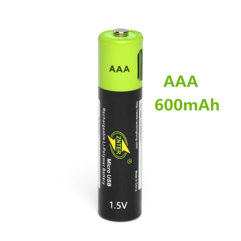 1PCS ZNTER 1.5V AAA rechargeable battery 600mAh USB rechargeable lithium polymer battery fast charging via Micro USB cable ► Photo 1/5