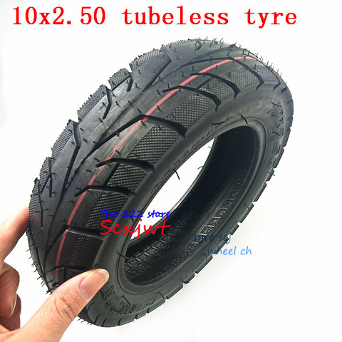 10 Inch Pneumatic Tubeless Tire 10x2.50  Fits for Electric Scooter Balance Drive Bicycle Tyre 10x2.5 Without Inner Tube Tyre ► Photo 1/6