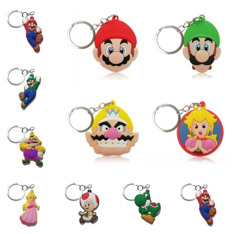 1pcs Keychains Anime PVC Key Ring Key Chain Fashion Trinkets Key Holder Kids Xmas Gift ► Photo 1/2