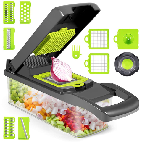 12 in 1 Multifunctional Mandoline Slicer Cutter Vegetable Choppers Adjustable Onion Potato Slicer Dicer Kitchen Vegetables Tools ► Photo 1/6