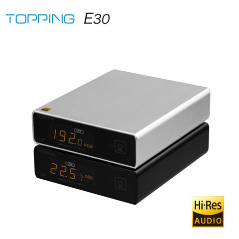 TOPPING E30 DAC Decoder AK4493 XU208 32BIT/768K DSD512 Touch Operation with Remote Control Hi-Res ► Photo 1/6