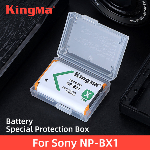 KingMa 10PCS  Plastic Battery Holder Case Battery Storage Box For Sony NP-BX1 Battery RX100M7 M6 M5 M4 M3 CX240E CX405  RX1R ► Photo 1/6