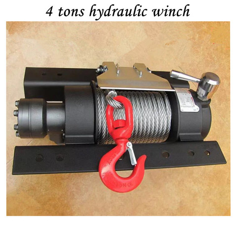 Traction hydraulic winch 4 tons hydraulic barrier clearing winch 4 tons winch with 25 m wire rope ► Photo 1/5