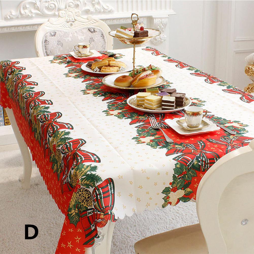 Christmas Tablecloth Side Lined Satin Bell 