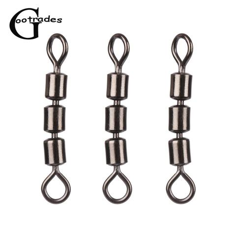 10pcs/set Rolling Triple Bearing Safe Fishing Swivels Stainless Steel Corrosion Resistant Lightweight Quick Connect Portable ► Photo 1/6