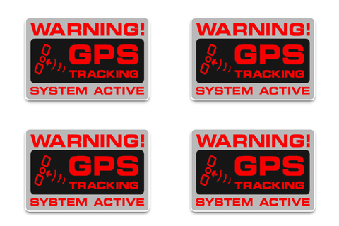 Waterproof Warning GPS Tracking Police System Car Stickers Styling Decals Window Bumper Car Interior PVC 12cm X 7cm ► Photo 1/3