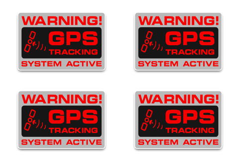 Waterproof Warning GPS Tracking Police System Car Stickers Styling Decals Window Bumper Car Interior PVC 12cm X 7cm ► Photo 1/3