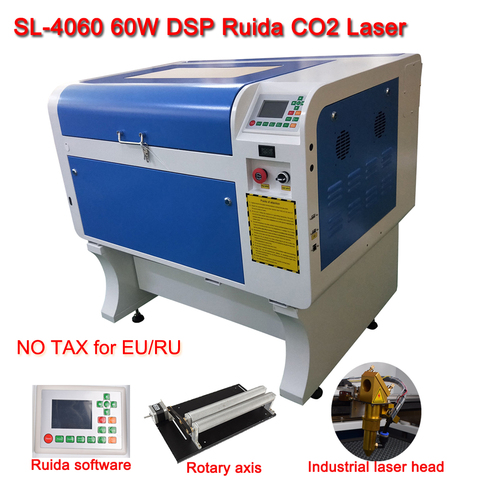 NO TAX FOR EU Ruida DSP 60W 4060 co2 laser engraver co2 laser cutter machine CNC laser engraving machine laser marking machine ► Photo 1/6