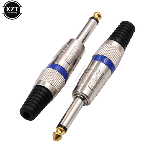 1Pc Mono 6.35mm 1/4 Inch Nickel Plated 6.35 mm 6.5 Male Audio Sound Mic Jack Plug Connector Auto Car Audio Cable Plug Accessory ► Photo 1/5