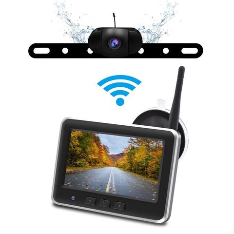 Accfly Wireless Car Dvr Rear View Camera Backup Parking Plate Cam with 4.3 Inch TFT Lcd Monitor for SUV ► Photo 1/6