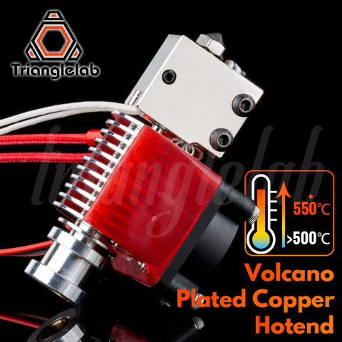 Trianglelab Volcano Plated Copper Hotend High Temperature Nozzle Heat Block Heat Break Heatsink For PETG PEEK PEI Carbon Fiber ► Photo 1/6