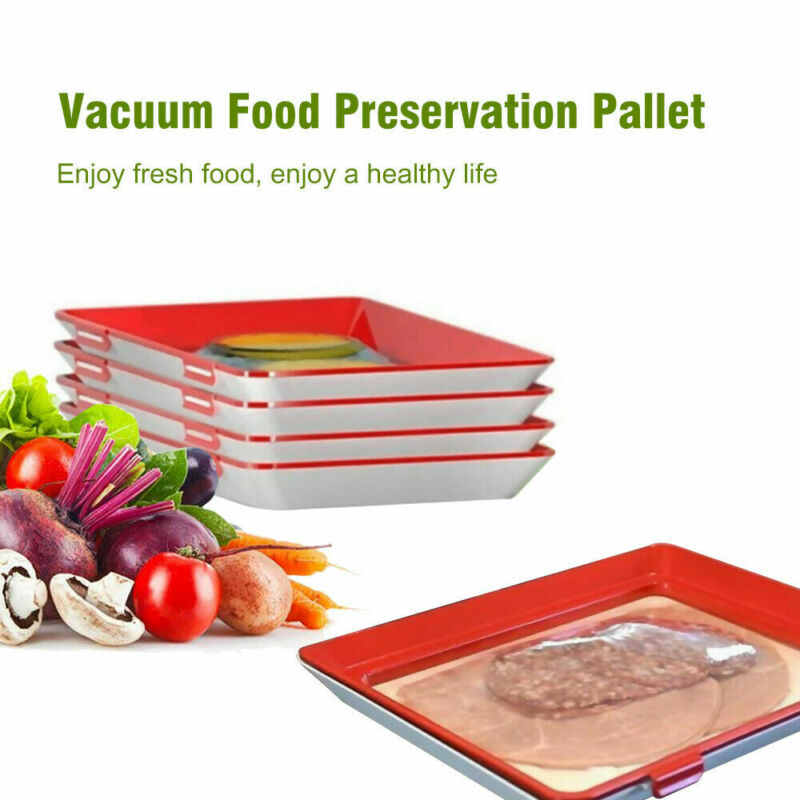 Food Preservation Tray Creative Plastic Kitchen Food Storage Tray Food  Fresh Organizer Reusable Serving Trays