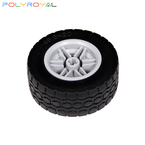 Building Blocks accessories DIY Technic Parts Moc 49.5x20mm 1 PCS Tire Off-road Car Leather wheel Compatible Assembles Particles ► Photo 1/2