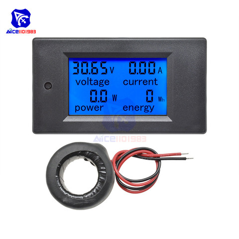 diymore Digital Multimeters 100A AC 80-260V Power Energy Analog Voltmeter Ammeter Watt Amps Volt Meter LCD Panel Monitor with CT ► Photo 1/6