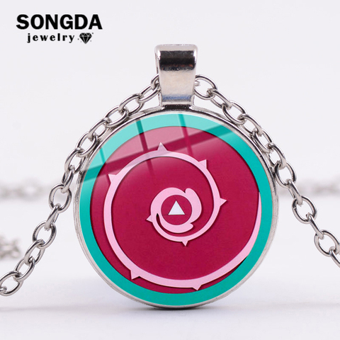 SONGDA Fashion US Animax Steven Universe Shield Necklace Cosplay Silver Plated Chain Glass Dome Pendant Necklace Fans Otaku Gift ► Photo 1/6