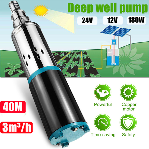 Submersible Water Pump 12V/24V High Pressure DC Water Pump Solar Deep Well Pump Agricultural Irrigation Garden Home ► Photo 1/6