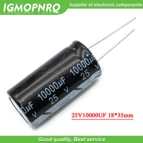 5PCS 25V10000UF 18*35mm 10000UF 25V 18*35 Aluminum electrolytic capacitor ► Photo 1/1