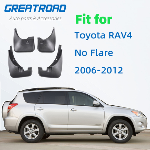 Set Mud Flaps For Toyota RAV4 No Flare 2006-2012 Mudflaps Splash Guards Mud Flap Mudguards Fender 2007 2008 2009 2010 2011 ► Photo 1/6