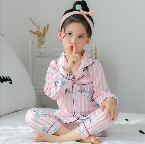 Children Pajamas Sets Cotton 2022 spring Kids Cartoon Homewear Suit Girls Casual Long Sleeve Christmas Pyjamas Set Sleepwear ► Photo 1/1