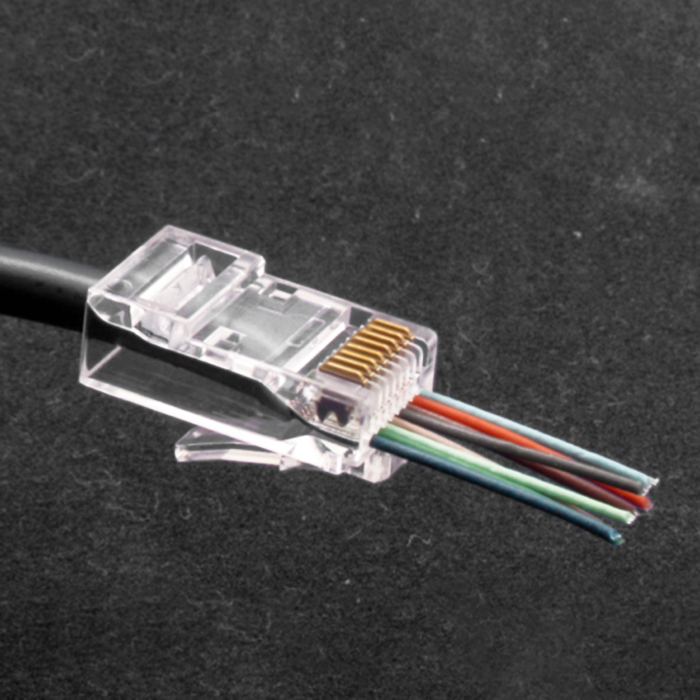 50Pcs Connector Plugs CAT6 Plug EZ RJ45 Network Cable Modular Pass Through Connector Plugs 8P8C For CAT6 Network Cable ► Photo 1/5