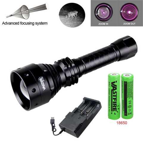 500yards Zoomable Infrared Hunting Flashlight 70mm Lens rechargeable Torch Light IR Night Vision illuminator 850nm 940nm ► Photo 1/6