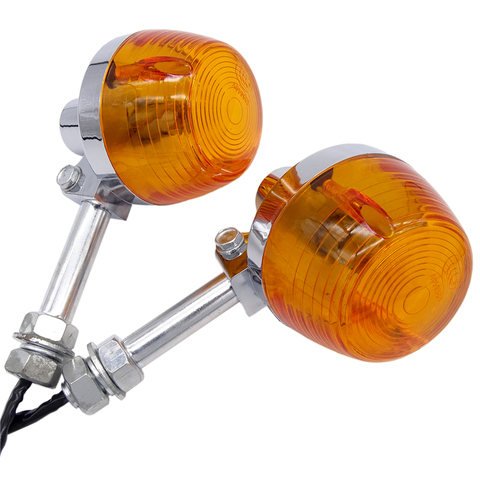 For Honda XL100 C70 CT70 CT90 CB350 CM400 CB450 CB750 Motorcycle Indicators Flashers Blinker Amber Lamp 10mm Turn Signal ► Photo 1/6