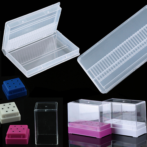 10/20/30 Slots Clear Storage Box For Nail Drill Bit Electric Rotary Files Holder Display Nail Tools Accessorie ► Photo 1/6