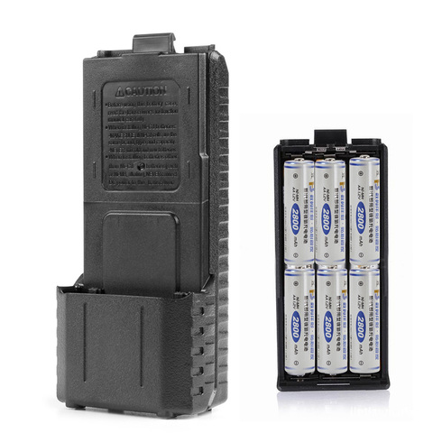 6xAA Battery Case Shell Box For Two Way Radio Baofeng UV-5R UV-5RE Plus Black ► Photo 1/5