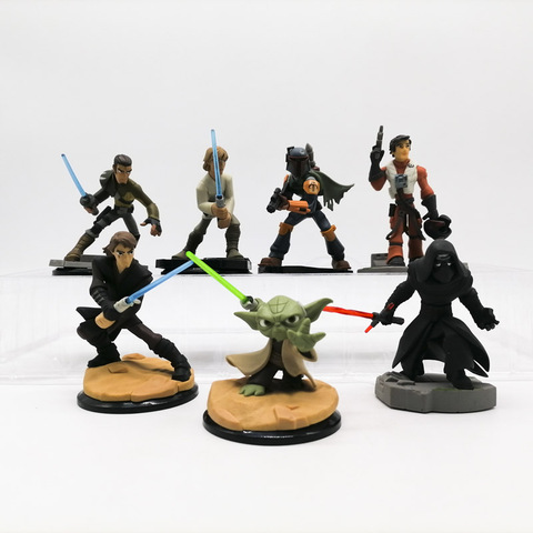 Hasbro Star Wars Skywalker Action Figure Genuine Doll Yoda Master Luke Obi-Wan Ben Solo Han Solo KyloRen Model Toys Collection ► Photo 1/6