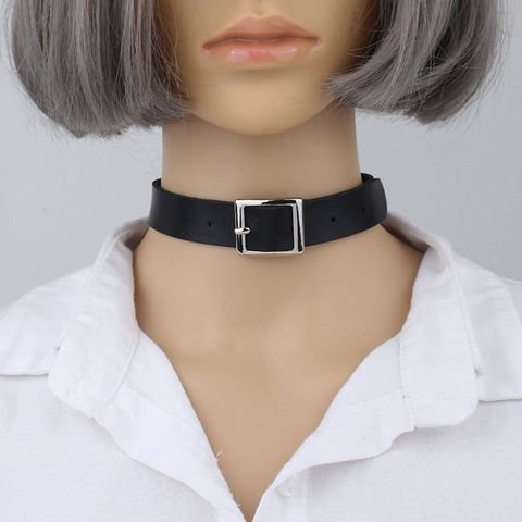 1 PC Women Girls Punk Choker Chain Goth Leather Necklace Fashion Collar Choker Jewelry New Arrival ras de cou ► Photo 1/6