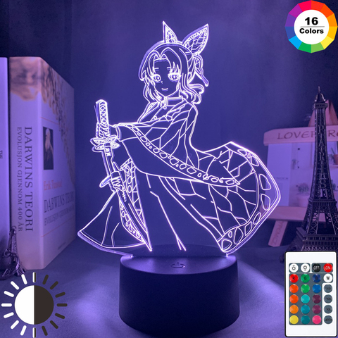 3d Lamp Anime Demon Slayer Kocho Kanae Light for Bedroom Decor Child Kids Birthday Gift Manga Kocho Kanae Lamp Kimetsu No Yaiba ► Photo 1/6