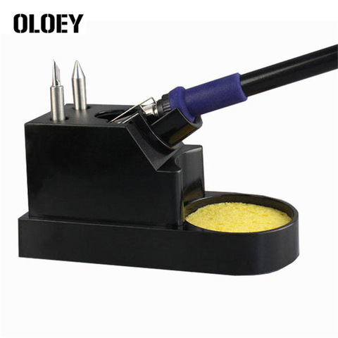 Soldering Iron Stand Holder Stander Iron Tip Clean Ball Sponge Electric Iron Rosewood Soldering Iron for T12 TS80 TS100 SH72 Kit ► Photo 1/6