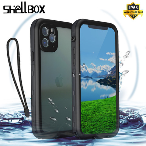 Shellbox Waterproof Case for iPhone 12 11 Pro Max XR XS MAX Swimming Case for iPhone 8 7 6S SE Plus Shockproof Silicone Cover ► Photo 1/6