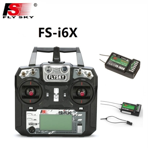 Flysky FS-i6X 2.4GHz 10CH AFHDS 2A RC Transmitter With  iA6b iA10B Receiver For Rc Airplane Fox FS-i6X receiver with IA6B rec ► Photo 1/6