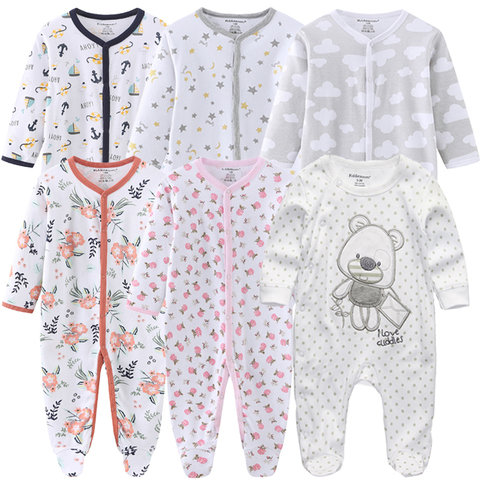 0-12Months Baby Rompers Newborn Girls&Boys 100%Cotton Clothes of Long Sheeve 1/2/3Piece Infant Clothing Pajamas Overalls Cheap ► Photo 1/6